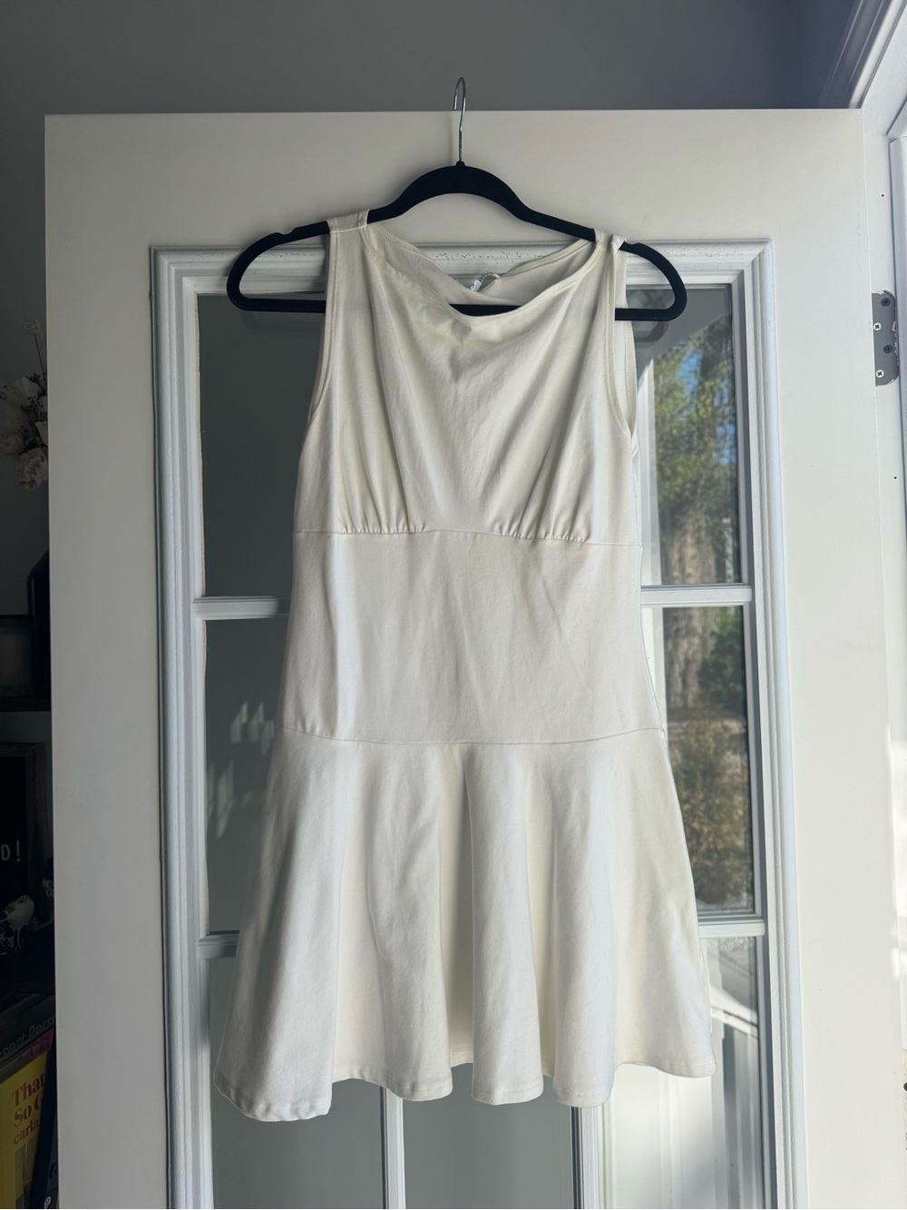 Reformation Cream Sleeveless Mini Dress